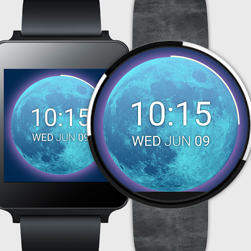 【免費個人化App】Moon Watch Face Android Wear-APP點子