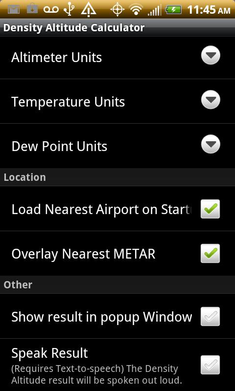 density altitude calculator - Pilotfriend