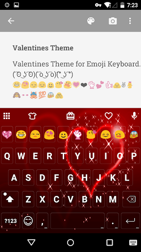 Valentines Emoji Keyboard Skin