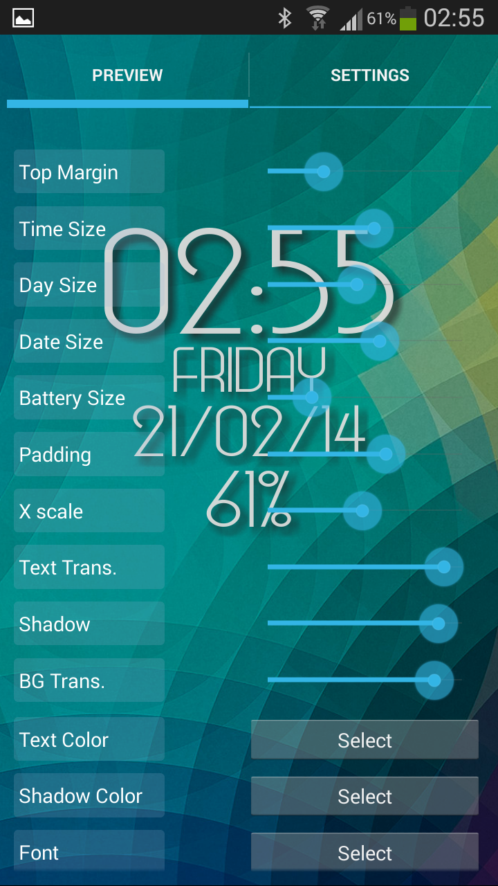 Extreme Clock Pro wallpaper Screen 2