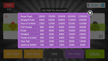 Video Poker APK Gambar Screenshot #4