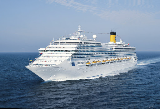 Costa-Magica-aerial - Costa Magica's Mediterranean cruises include port calls in Spain, Morrocco, Italy and France.