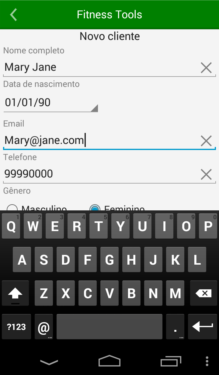 Android application Fitness Tools screenshort