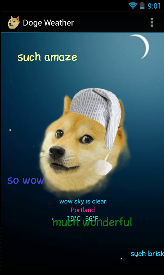 Doge Weather Screen 3
