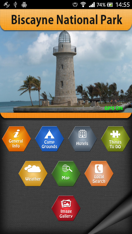 Android application Biscayne National Park screenshort