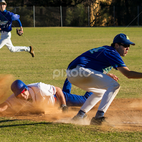 Safe at 3rd by Cheryl Waring - Sports & Fitness Baseball