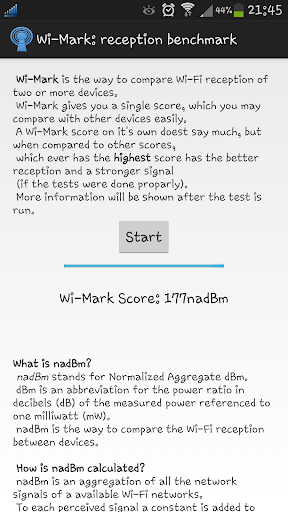 Wi-Mark: reception benchmark