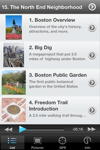 Audio Tour USA : Boston Screen 2