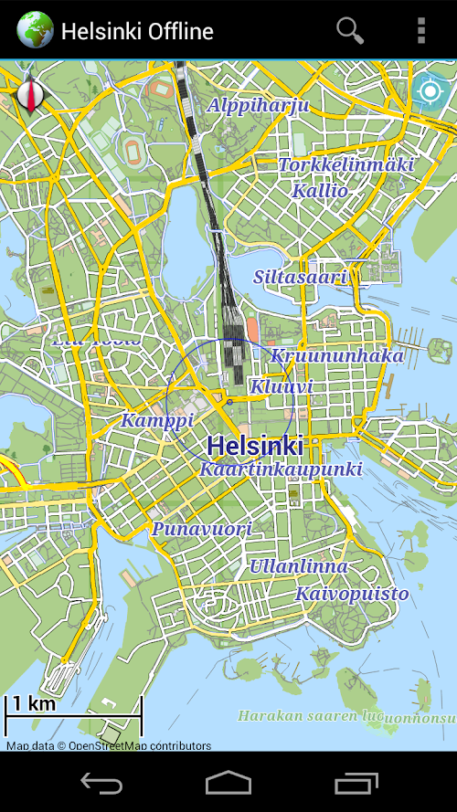 Android application Offline Map Helsinki, Finland screenshort