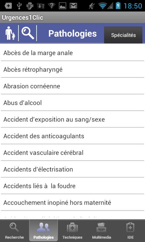 Urgences1Clic Screen 2