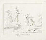 Een godin geeft Napoleon een zwaard