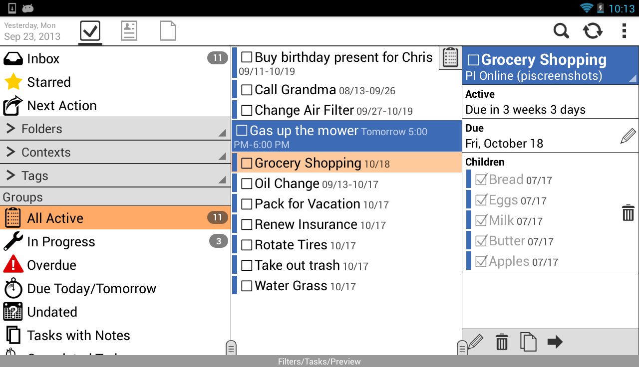 Pocket Informant 3 - screenshot