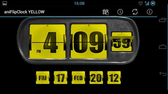 Lastest 3D Animated Flip Clock YELLOW APK