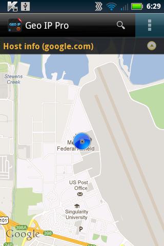 Android application Geo IP Pro+ screenshort