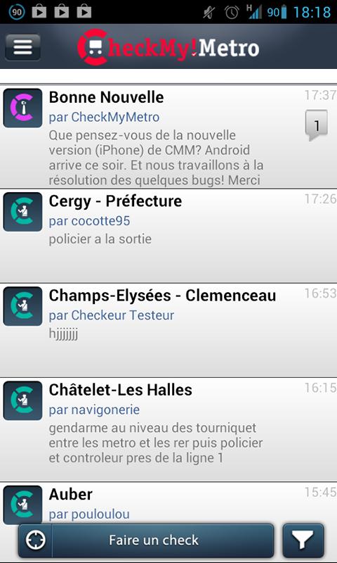 CheckMyMetro Paris Screen 3