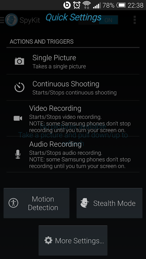    Spy Kit Motion Detector Camera- screenshot  