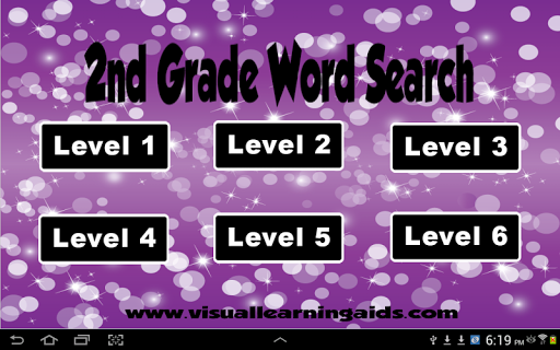 Word Search Second Grade