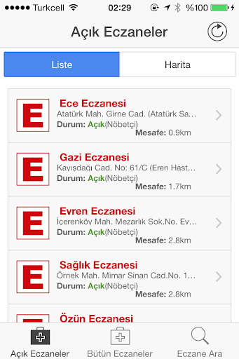 Açık Eczane Bul