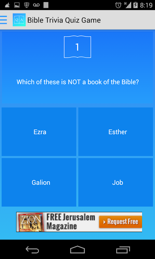 Bible Trivia Game Free Android Apps on Google Play