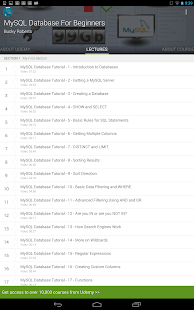 Learn MySQL Database Tutorials - screenshot thumbnail