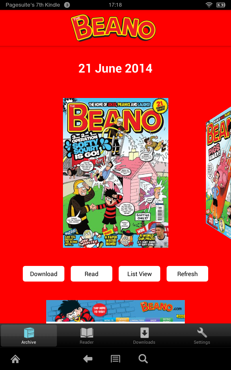 The Beano Screen 1