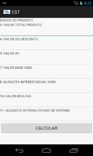 【免費生產應用App】CST (CÁLCULO SUBS. TRIBUTÁRIA)-APP點子