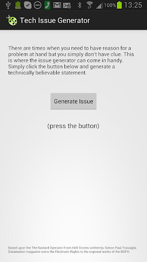 Tech Issue Generator