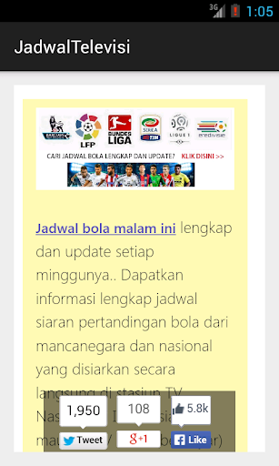 免費下載媒體與影片APP|Jadwal Televisi dan Bola app開箱文|APP開箱王