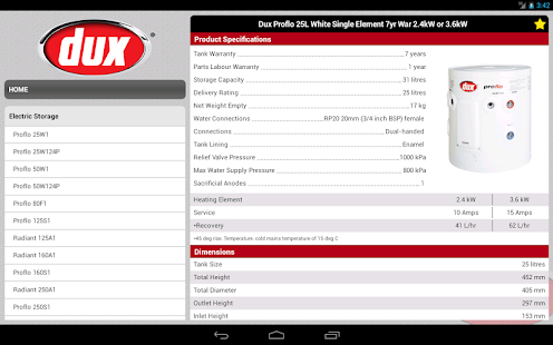 Dux Plumbers Handbook - Tablet Screenshots 2
