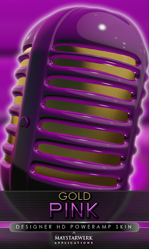 gold pink poweramp skin