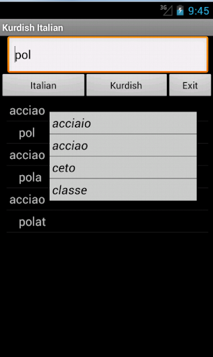 Italian Kurdish dictionary