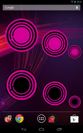 Pink Circle Clock Widget