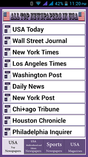 USA Newspapers Top Magazines