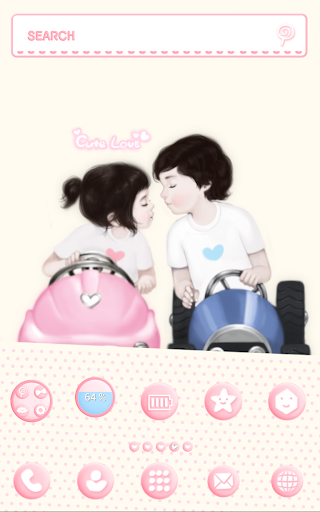 Cute love girl dodol theme