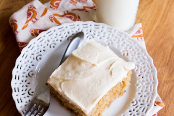 Apple Spice Snack Cake with Brown Butter Frosting