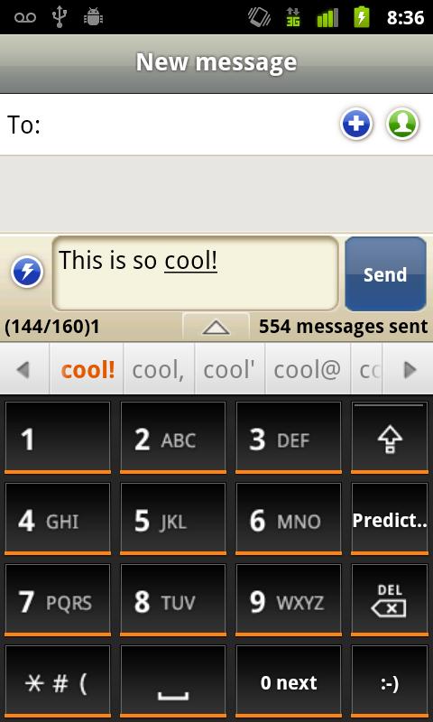 Android application (EvenBetter)NumberPad Keyboard screenshort