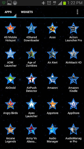 【免費個人化App】HD Icons: Blue Stars-APP點子