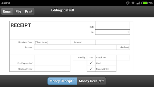 Android application Money Receipt screenshort
