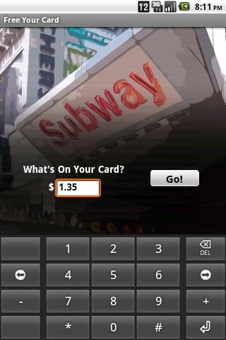 Android application Free Your Card for MTA NYC screenshort