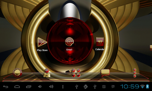 Next Launcher Thème d'or rouge - screenshot thumbnail