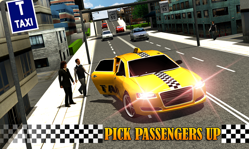 Modern Taxi Driving 3D Screen 3