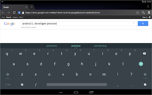 Android L Keyboard - screenshot thumbnail