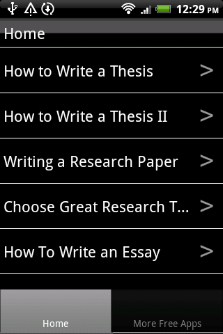 How To Write a Thesis