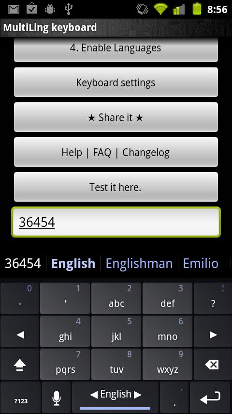    MultiLing Keyboard- screenshot  
