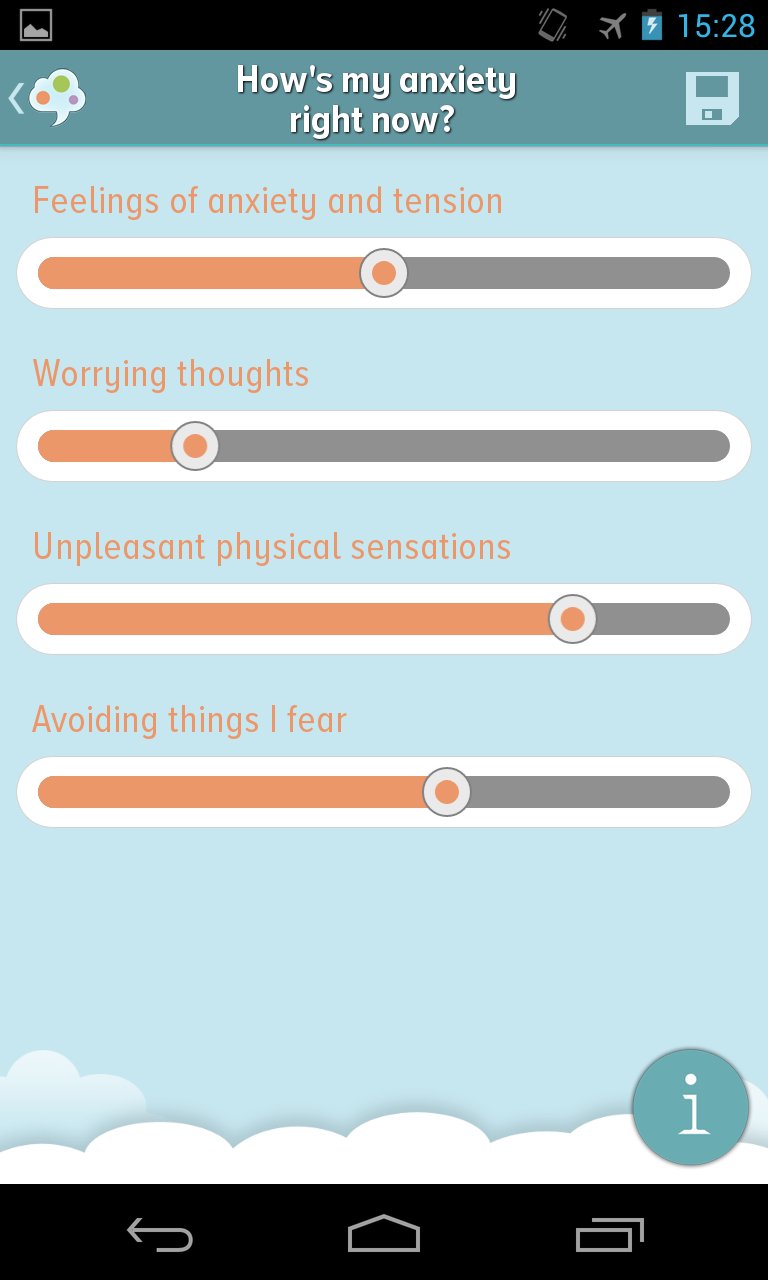 Self-help Anxiety Management Screen 2