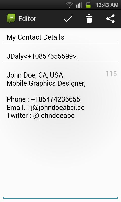 SMS Templates - PRO Screen 2