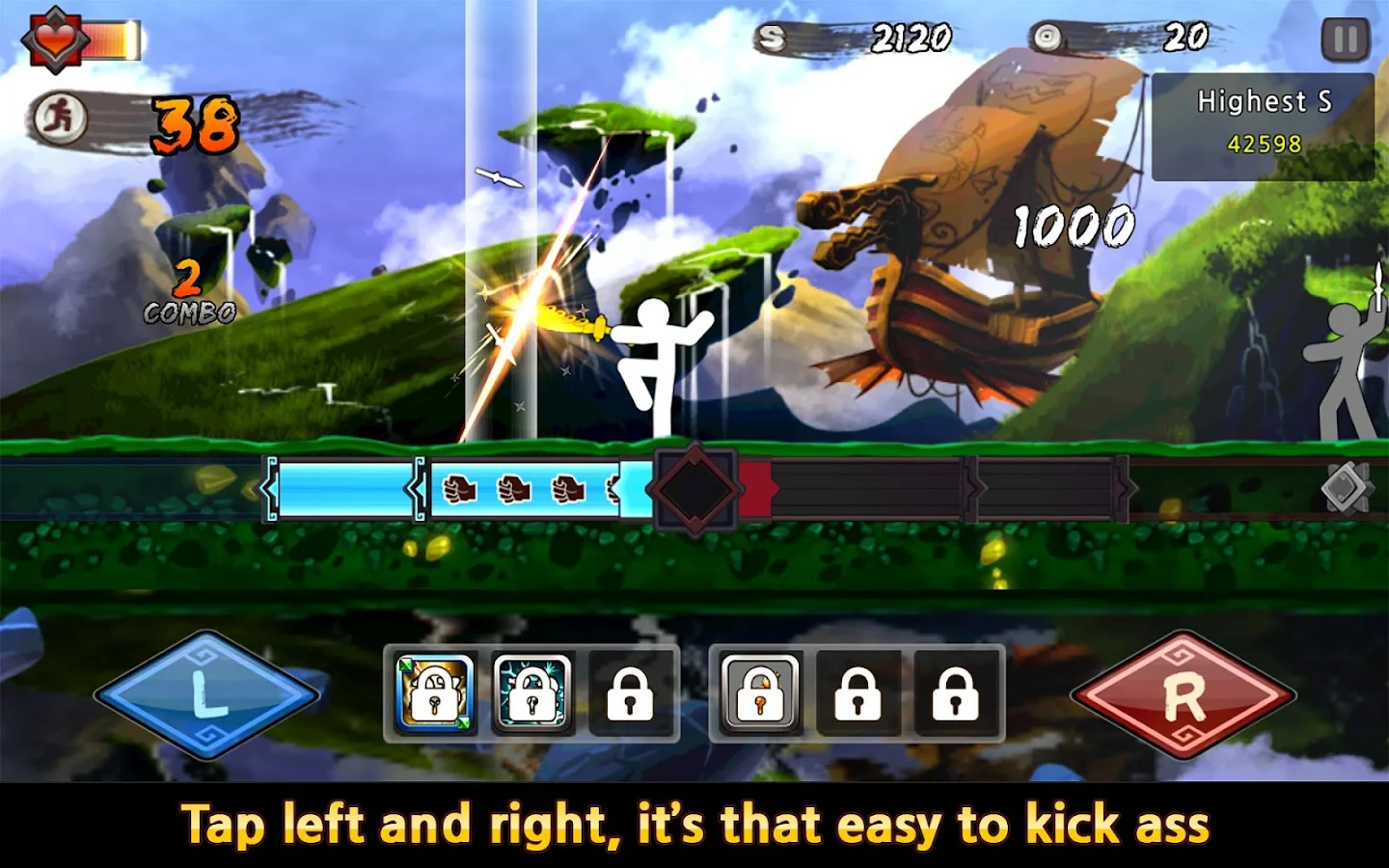   One Finger Death Punch- หน้าจอ 