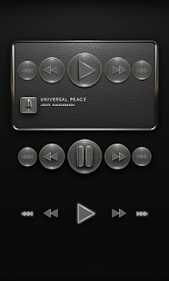 Poweramp Widget Grey Leather Screen 2