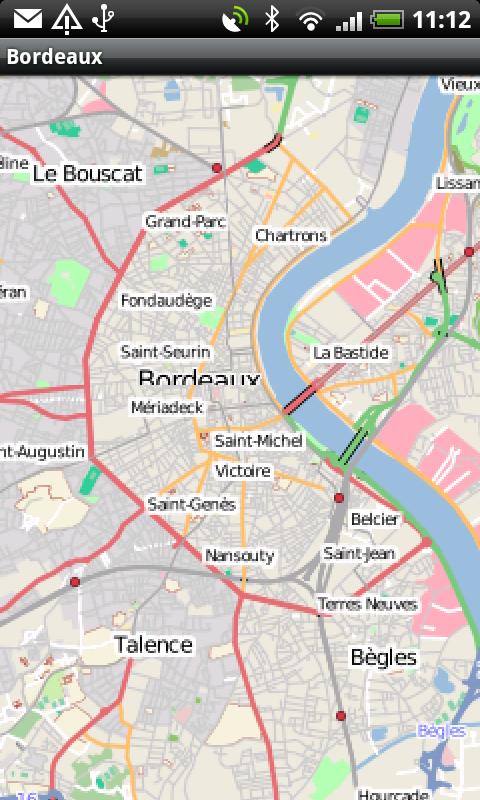 Android application Bordeaux Street Map screenshort