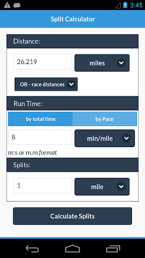 Race Split Planner